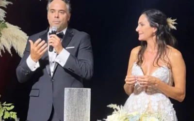 Luciana Aymar y Fernando González celebraron su casamiento en Chile