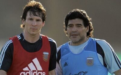 Diego Maradona y Lionel Messi, protagonistas en la celebración del estadio Wembley
