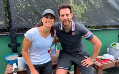 Gabriela Sabatini y Del Potro se juntaron a pelotear y estallaron las redes