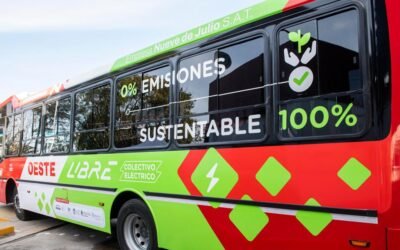 Presentaron el primer ómnibus a propulsión eléctrica con baterías de litio del país