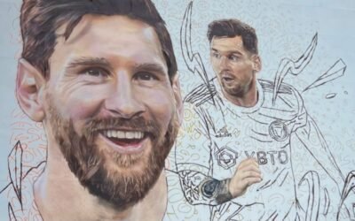 Lionel Messi fue retratado en Miami