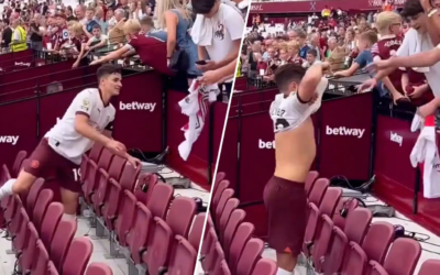 El gran gesto de Julián Álvarez con un hincha de River en Inglaterra