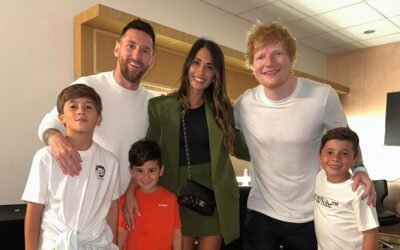 El encuentro privado de Messi con Ed Sheeran