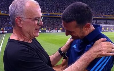 Emotivas palabras de Bielsa para Scaloni y Aimar