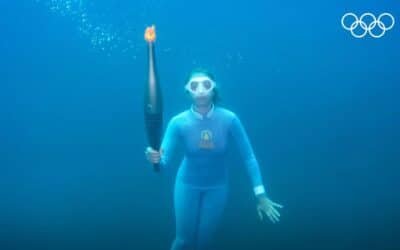 La pasión olímpica llegó al fondo del mar antes de encenderse en París