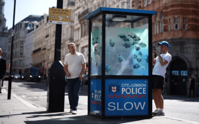 Banksy sigue arremetiendo: ahora apareció una pieza acuática en Londres