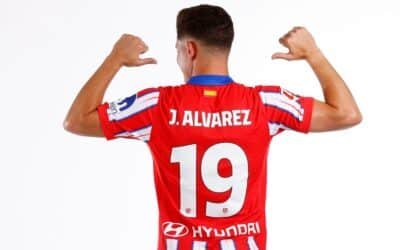 Julián Álvarez fue presentado en Atlético de Madrid