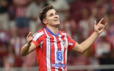 El gran gesto de Julián Álvarez tras su debut en la red en el Atlético de Madrid