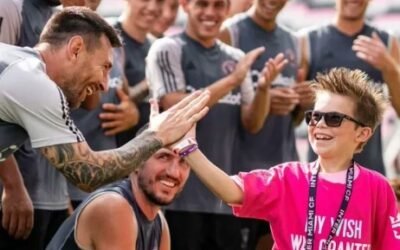 Lionel Messi alegró a niños en una práctica del Inter Miami