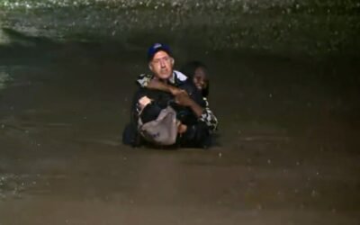 Huracán Helene: un meteorólogo dejó su trabajo para rescatar a una mujer