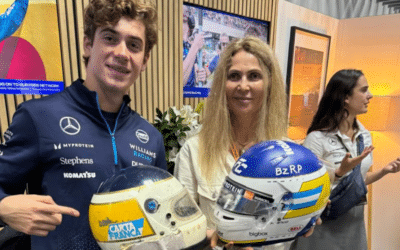 Se produjo un emotivo encuentro entre Colapinto y la viuda de Reutemann