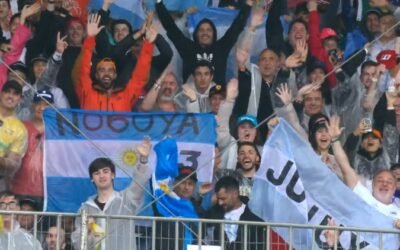 Fórmula 1: los fanáticos de Colapinto brillaron bajo la lluvia