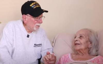 Combatió en la Segunda Guerra Mundial, tiene 101 años y celebra 75 de casado