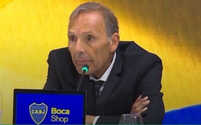 En medio de una gran emoción, Russo fue presentado como DT de Boca