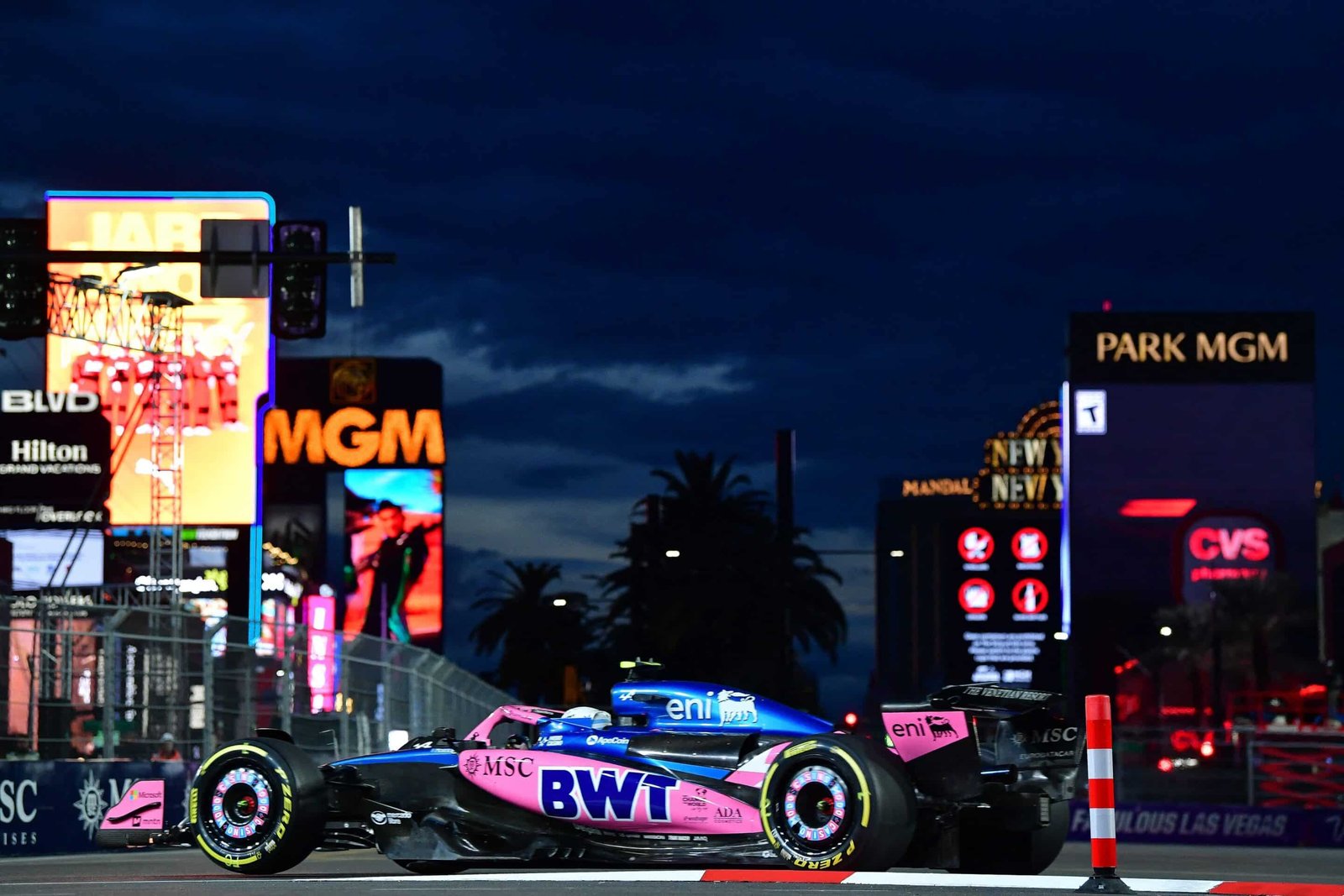 Franco Colapinto en Las Vegas (Foto: Gary A. Vasquez-Imagn Images)