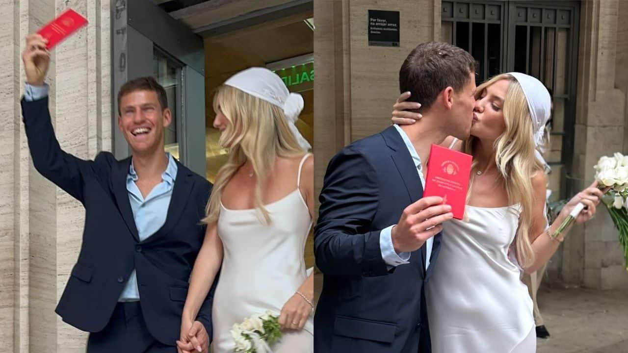 Diego “Peque” Schwartzman y Eugenia De Martino se casaron por civil en una ceremonia íntima