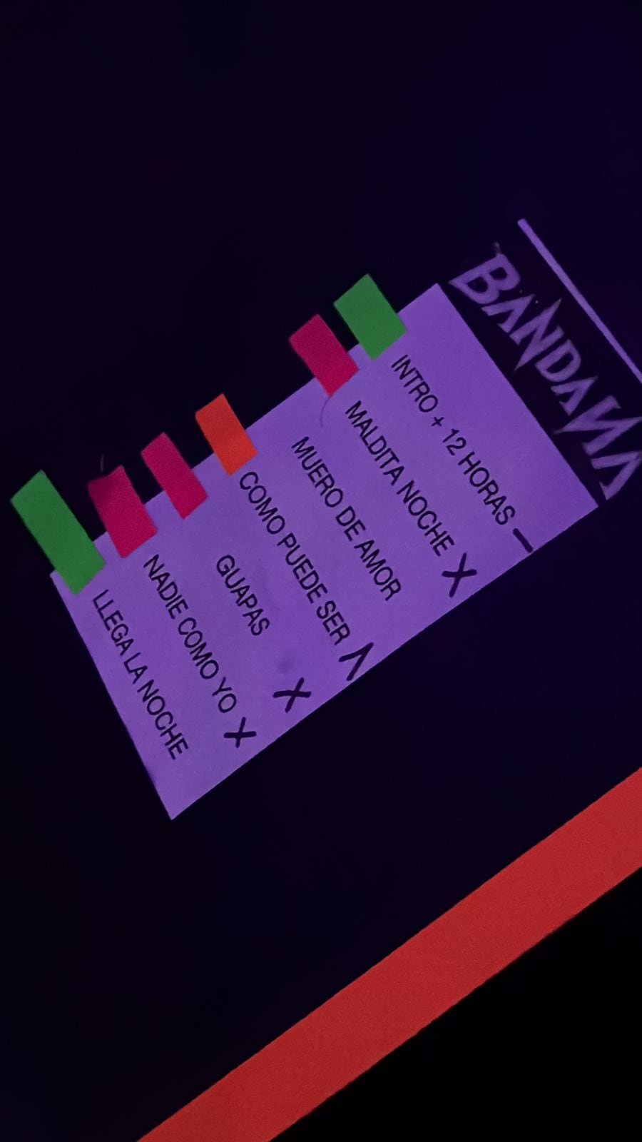 La lista de temas que el grupo eligió para una noche mágica con el público