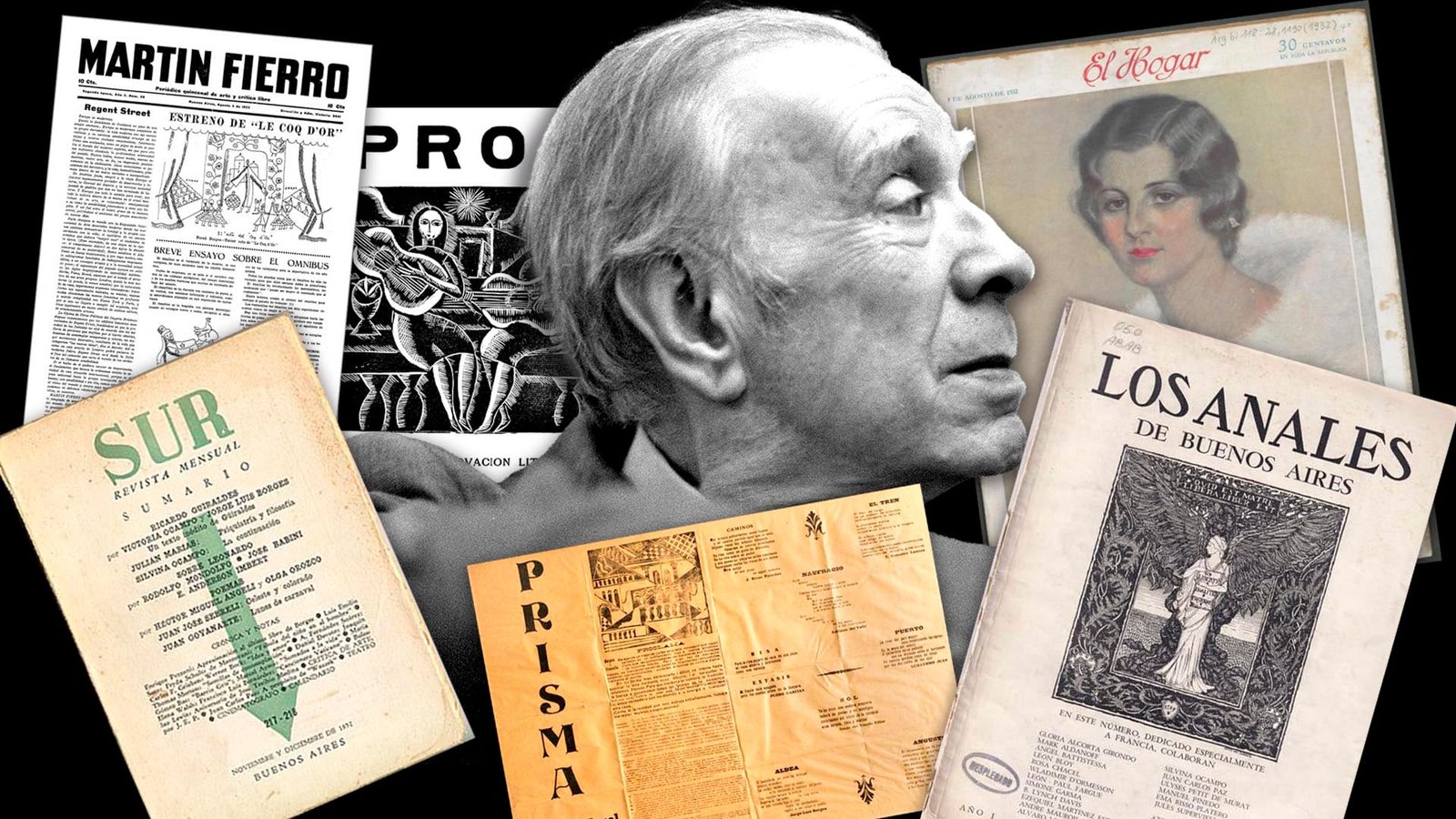 Jorge Luis Borges trabajó  muchos años en los medios.