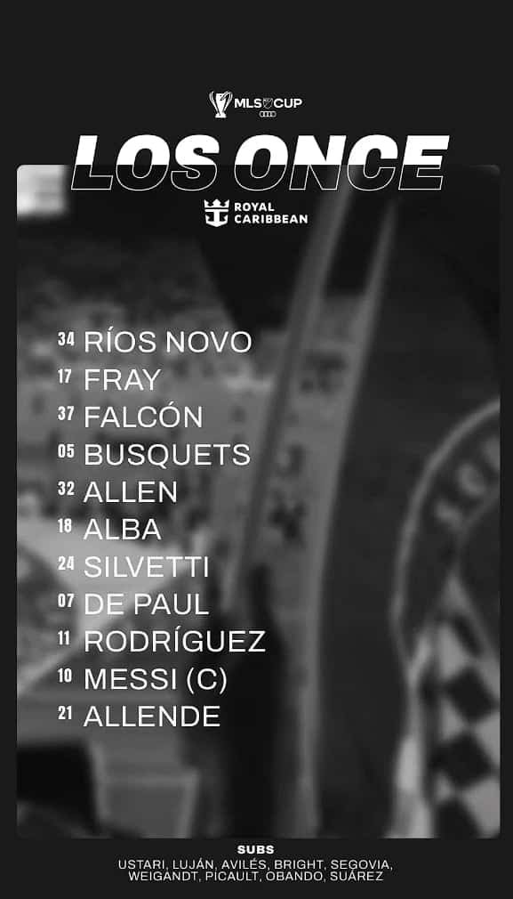 Inter con Messi de titular y Allende encendido